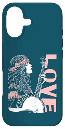 Hippie Gypsy Banjo Girl Bluegrass Festival Music �X�}�z�P�[�X iPhone 17 �p