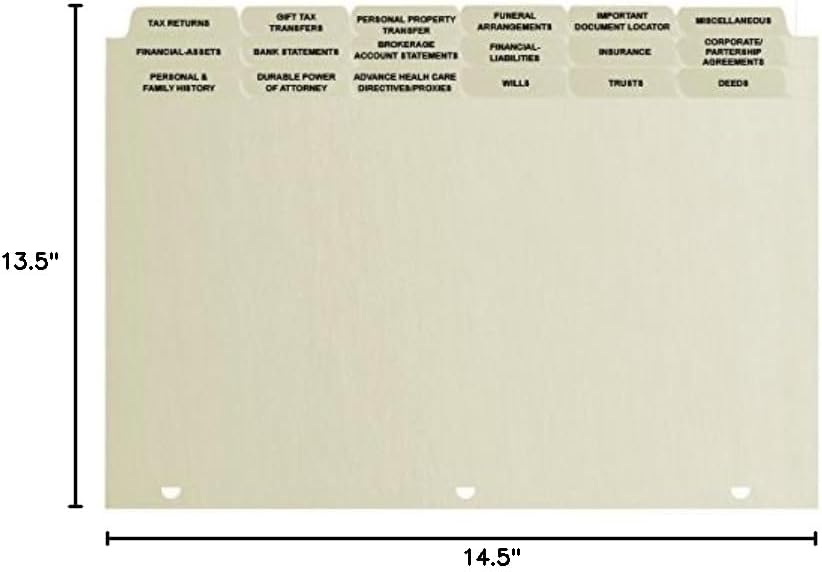 Red 1" Estate Planning Portfolio, Binder, 18 Position tabs and fillable Personal Data Sheets