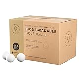 Biodegradable Golf Balls BGB Water Dissolvable | Eco Friendly Golf Gift | Water Soluble | Perfect for Outdoor Practice | Dissolves in 2-4 Weeks (144)