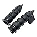 HTTMT TRHB114G-25-BK Black Spike 1 inch 25mm Rubber Hand Grip With Contoured Throttle Boss Compatible with Harley Davisdon Kawasaki Suzuki