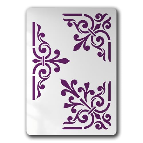 Schablone Ornament 3 Motive Ecken Ranke - BS68