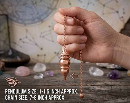 Image of Openable Cone Copper Pendulum for Reiki Healing, Dowsing & Chakra Balancing - Designer Divination & Meditation Tool for Energy Cleansing