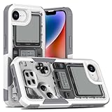 Candykisscase Case for iPhone 16E, Unique Handheld Game Console Design Shock-Absorption Hard PC and Inner Silicone Hybrid Dual Layer Armor Defender Case for iPhone 16E (Video Game Console) White