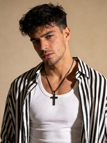 Collier croix homme cadeau idÃ©al pendentif celtique avec chaÃ®ne 60 cm - 4