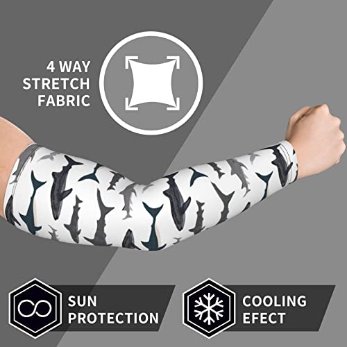 Acdadrt Ocean Whale Shark Uv Sun Protection Cooling Arm Sleeves For Men & Women Youth，Compression Athletic & Sports Sleeve For Football Running Basketball Baseball Golf #TOP5