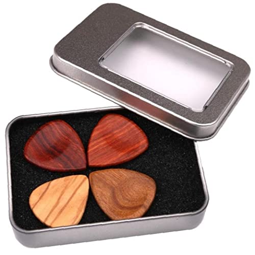 Luxylei Médiators de Guitare en Bois 1 boîte de médiators de Guitare avec boîte en Fer Ensemble de médiators de Guitare… - Les Beatles, Paul McCartney, John Lennon, RIngo Starr, George Harrison Luxylei Médiators de Guitare en Bois 1 boîte de médiators de Guitare avec boîte en Fer Ensemble de médiators de Guitare…