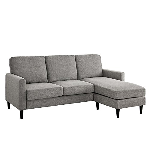 Dhp Dorel Living Beckie Reversible Upholstered, Gray Sectional #TOP2
