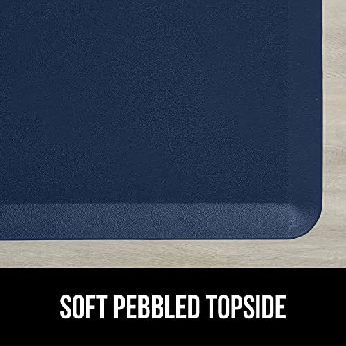 Gorilla Grip Anti Fatigue Cushioned Kitchen Floor Mats, Thick Ergonomic Standing Office Desk Mat, Waterproof Scratch Resistant Pebbled Topside, Supportive Comfort Padded Foam Rugs, 39X20 Navy Blue #TOP6