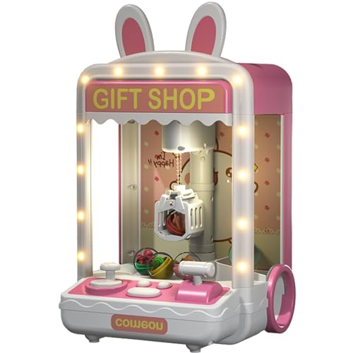 SouiWuzi Máquina De Garra Arcade Juguete De Garra,Mini Máquina De Garra con Música E Iluminación,Máquina De Garra para Niños con Mini Juguetes De Peluche Y Cápsulas Juego De Arcade Estilo 2