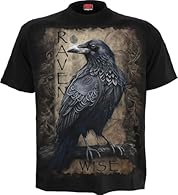In darkness lies untapped wisdom; a knowledge that will inform your choices and decide your future within this mortal world. A beautifully rendered illustration of a Celtic raven with a distressed parchment background adorns this garment, along with ...