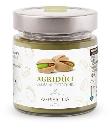 Agrisicilia crema al pistacchio 20% crema ottima per colazione e merenda 200 grammi