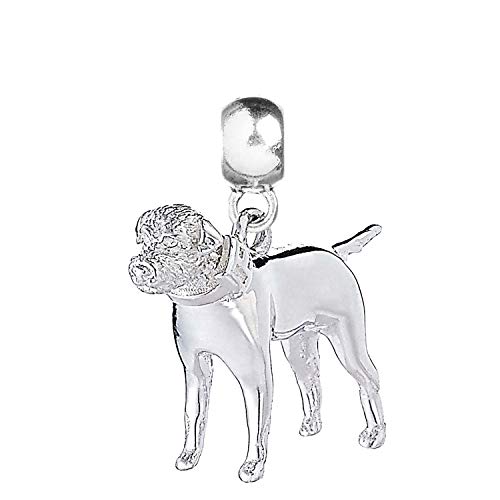 Charm de Border Terrier en plata de ley, joya grabada a mano ML024-SS 3