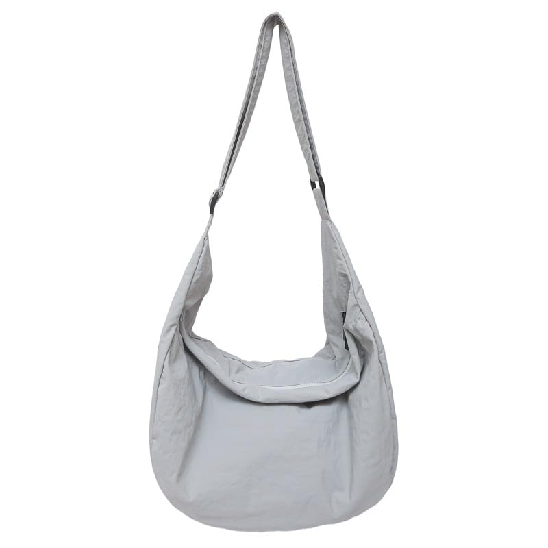Women’s Large Capacity Nylon Crossbody Hobo Bag, Casual Lightweight Dumpling Shoulder Purse for Daily Use