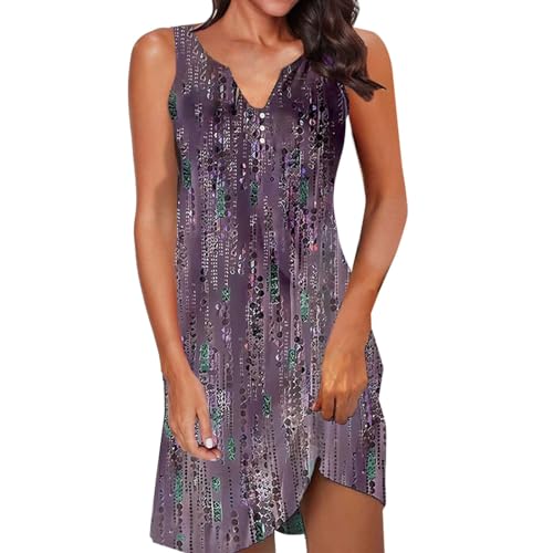 Übergröße, schickes, bedrucktes Skinny-Kleid, Übergröße, Kleider für den Abend, violett, 5XL