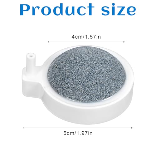 Image of Telooco Aquarium Air Stone 2 Inch Fish Tank Air Bubbler High Dissolved Oxygen Diffuser for Fish Tank Aquarium and Hydroponic Bubble Release Tool