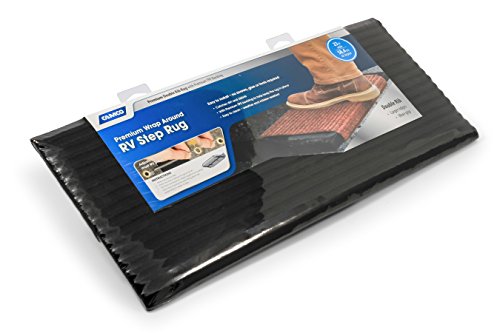 Camco 42953 Rv Step Rug ( Premium Wrap Around Double Ribbed , 100% Polyester (18" X 23") - Black) #TOP1