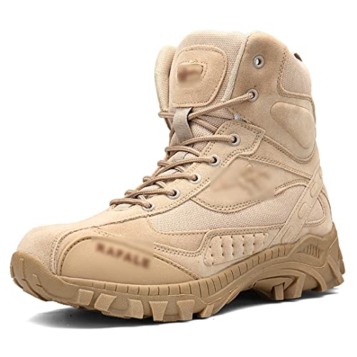 Militärische Taktische Herrenstiefel Rafale Special Force High Cut Army Desert Combat Sandy Farbe Leder Arbeitsschuhe Black 43