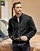 COOFANDY Men's Lightweight Bomber Jacket Vintage Suede Leather Varsity Baseball Jackets
