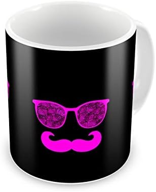 iShoppe Moustache Life Retro Black Coffee Mug, 12 Oz, Perfect for Coffee and Tea Lovers 40
