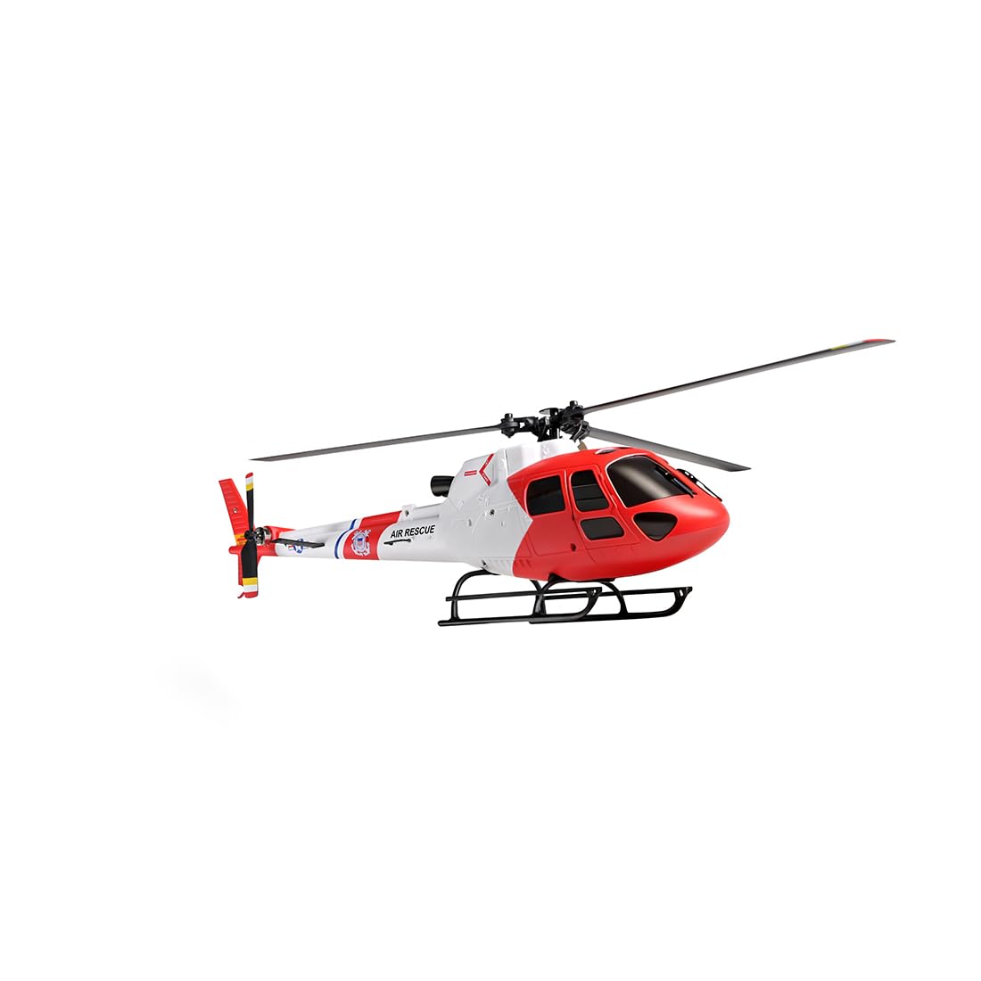 WL AS350 Ferngesteuerter Hubschrauber, 2.4G 4-Kanal 3-Blatt-Flybarless RC Helikopter mit Gyro, Altitude Hold, Optical Flow Positioning, Start mit Einer Taste, RC Flugzeuge Geschenk für Erwachsene K150
