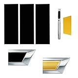 Vinyl Car Wrap Emblem Overlay DIY Decals for Chevy, 3PCS Matte Black Universal Vehicle Emblem Wrap Kit, Compatible with Bowtie Logo Wrap Stickers(Black)