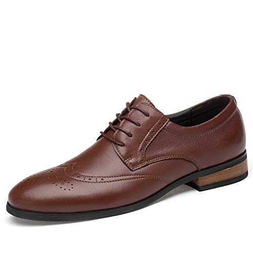 Chaussures oxford homme cuir brogue à lacets et talon bloc pour cérémonie
