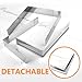 Guowall Extensible Stainless Steel Square Cake Mold Heavy Duty Adjustable Mousse Ring Rectangle Shaped Detachable Mousse Cake Cutter, Pastry DIY Baking Tool - 10 * 7in
