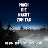 ABSINA LED Fahrradlicht Set USB aufladbar - 100m Reichweite, 180 Lumen & 50 Lux - Fahrradbeleuchtung Set StVZO zugelassen - Fahrradlampe vorne & hinten, Fahrrad Lichter LED Set