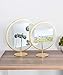 Umbra Infinity Picture Frame, Unique Circular Display for Desk or Wall, Floats 4x6 Photo, Brass, 4 x 6