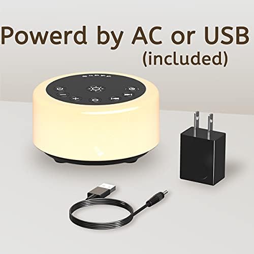 ColourNoise Sound Machines White Noise Machine 12 Colors Night Lights with 30 Soothing Sounds Sleep Machine with 5 Timers Portable for Home Travel and Office-Black — view 5