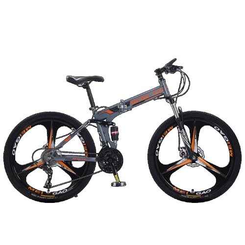 Acnivko マウンテンバイク 折りたたみ可能 24/26インチ 21/24/27/30段変速 折りたたみマウンテンバイクデュアルショックアブソーバーとデュアルディスクブレーキ 軽量化高炭素鋼フレーム リースアルミベアリングハブ 自転車 大人 子供用 通