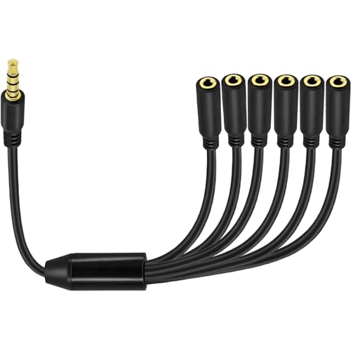 Cable divisor de audio 3.5mm con 6 salidas miniatura 2