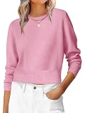 ANRABESS Women’s Long Sleeve Cropped Crew Neck Lightweight Fall Sweaters