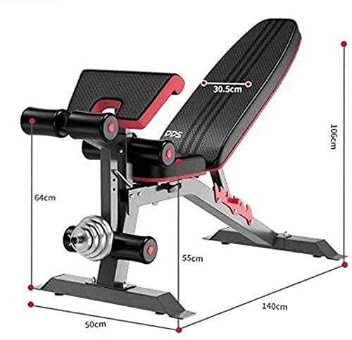 Adjustable Weight Load Training Fitness Gym Bench Weight Lifting Bed Multifunction Bench Press Weight Lifting Bench Home Indoor Fitness Equipment Gym Dumbbell Bench SUBINE Board See Load - Image 3