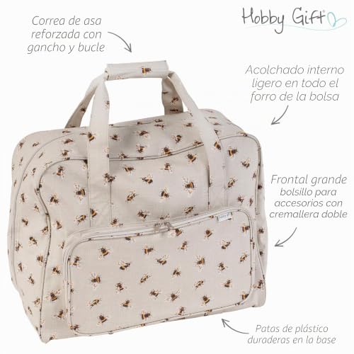 Miniatura 4 de Hobby Gift Bolsa Para Máquina De Coser Exclusiva, Bolsa De Transporte Acolchada De Pvc, Almacenamiento De Accesorios Adicionales, 20 X 43 X 37 Cm, Abeja