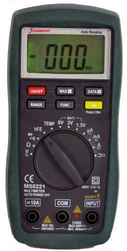 Sinometer Auto/Manual Ranging Digital Multimeter, Ms8221 #TOP6