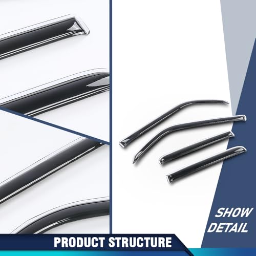 Image of PIT66 in-Channel Ventvisor Window Deflectors Fit Toyota 4Runner 2010-2024