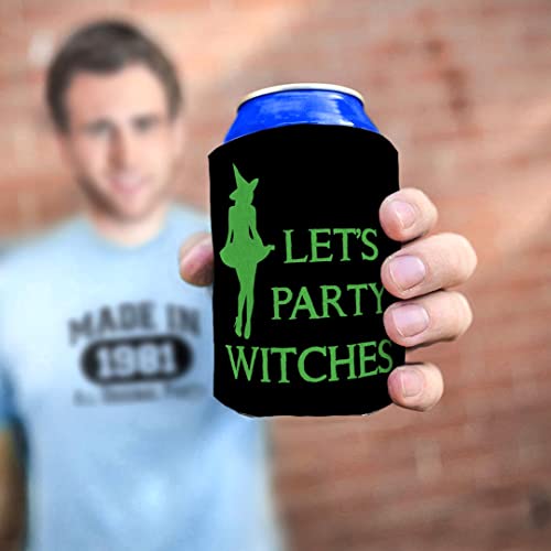 Halloween Party Decor Let's Party Witches Sexy Witch Costume Accessory 12 Pack Can Coolie Drink Coolers Coolies Black #TOP3