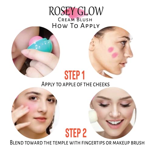 Omorose Cosmetics Cream Blush For Cheeks Lip Stain Pigmented Natural Cream Blush For Mature Skin And All Ages Cruelty Free Blush Makeup Blush Cheek Tint Lip Tint Beauty Glow, England's Rose Pink Blush #TOP4