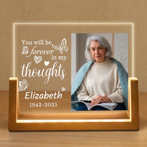 Personalised Picture Frame with LED Light Custom Photo Frame Illuminated Family Photo Frame Personalised Gifts for Christmas Birthday Anniversary