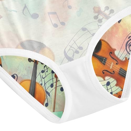 Toddler Girl Briefs, Violins Girls' Cotton Brief Underwear, 2–8 Years4