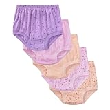 Ogvfunv 5Pcs Seniors Women Underwear 100% Cotton Briefs For Medium Elderly Ladies Plus Size Panties Full Coverage Panty,M