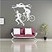 jukunlun Home Decor Sport Triathlon Adesivo Da Parete In Vinile Concorso Sportivo A Più Stadi Adesivo Motivo Per Il Nuoto In Murales 42X41Cm