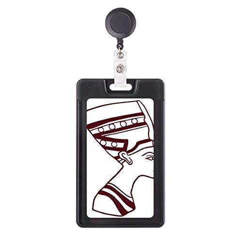 Funda retráctil para tarjeta con acabado de tótem abstracto exclusivo