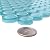 Penny Round Glass Mosaic Tile 1”x1” – 5 Sq Ft Box of 5 Tiles – Glossy Finish, Waterproof, Easy Install Mesh-Backed Tile for Kitchen Backsplash, Bathroom, Shower, Wall, & Decor - Light Blue