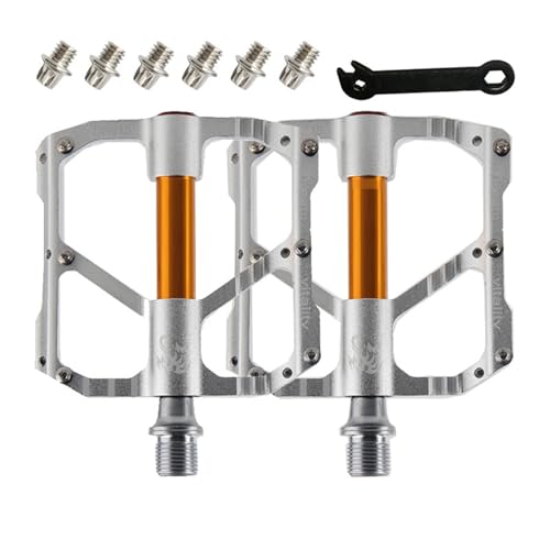Pédales plates en alliage d'aluminium : évitez les glissements à vélo