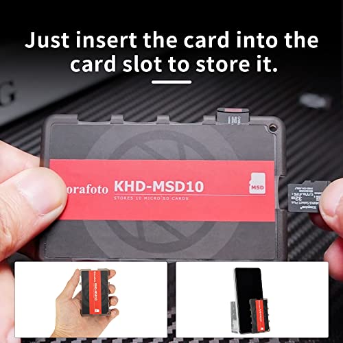 Kiorafoto Khd-Msd10 Easy Carry 10 Slots Slim Credit Card Size Lightweight Portable Tf Msd Microsd Memory Card Case Storage Keeper Holder For 10 Tf Msd Microsd Microsdhc Microsdxc Memory Cards Oganizer #TOP2