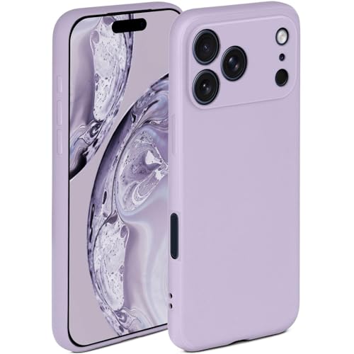 Coque silicone souple iPhone 17 Pro Max protection ecran camera coque arriere violet