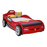 Cilek Race Cup Car Children Bed Frame, Twin, Red