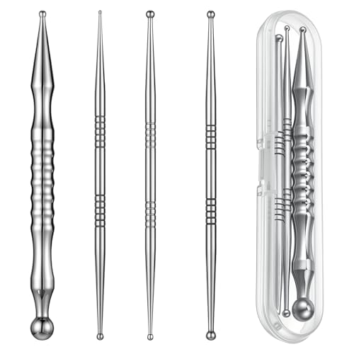 Sibba TMJ Relief Products Massage Tool Acupuncture Pen, 4Pcs Jaw Facial Head Body Acupressure Pen, Trigger Point Massager Tool for Reflexology, Deep Tissue Massage Tools